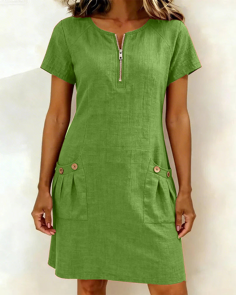 Elenia™ | Casual Zipper Dress
