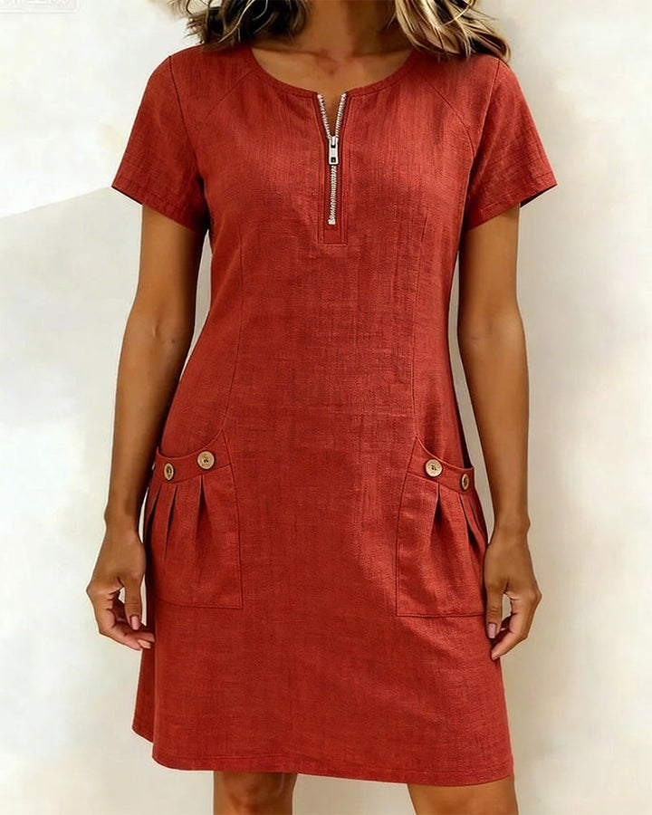 Elenia™ | Casual Zipper Dress