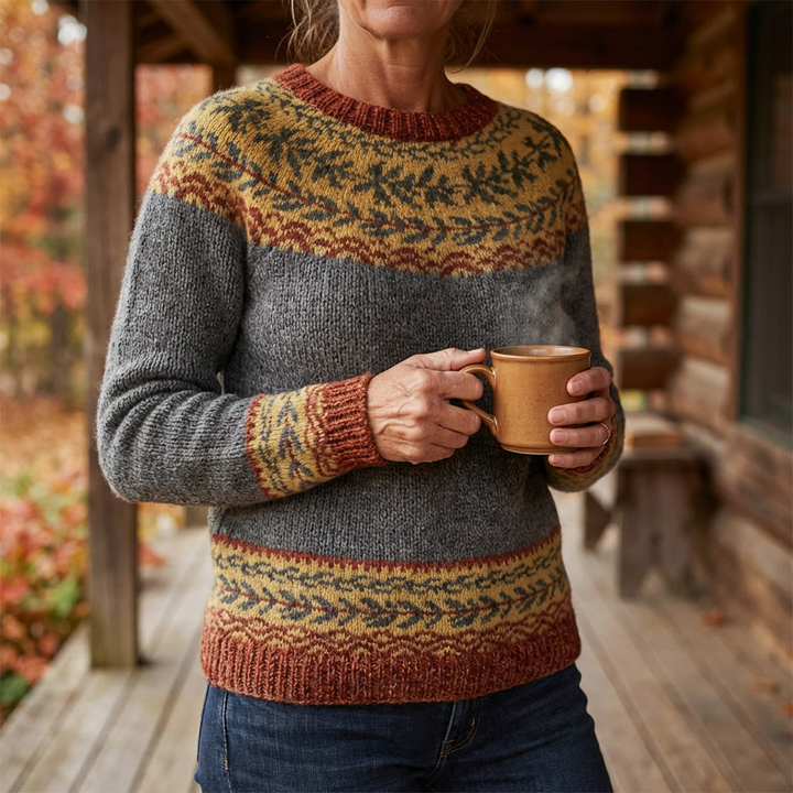 Justyna - Retro Scandinavian Knitted Sweater