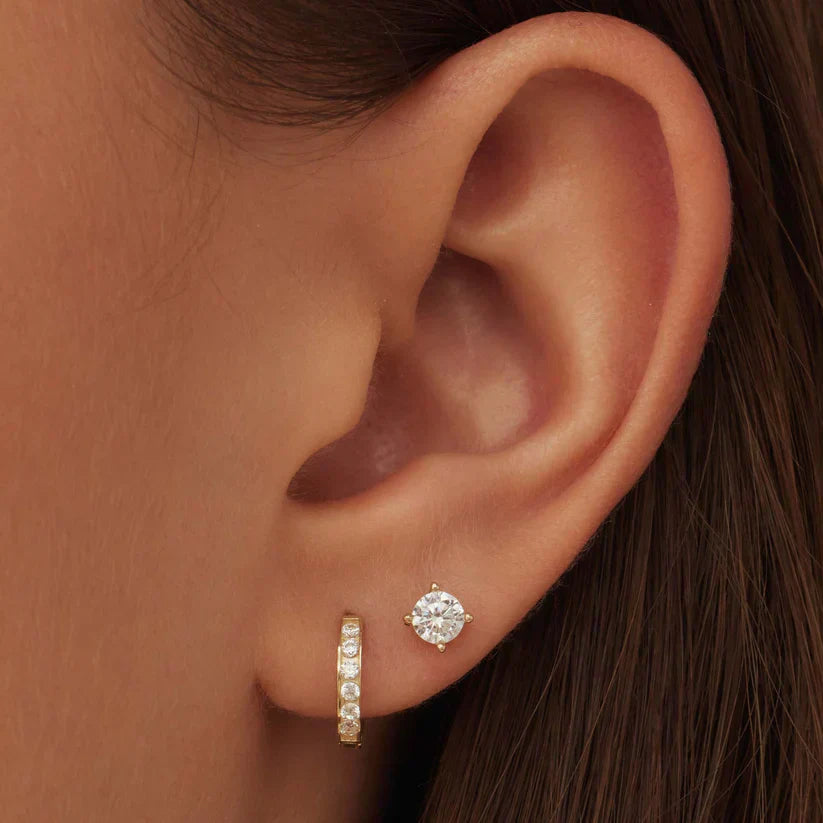 Dara Brillane Earring Set with Stone | Gold