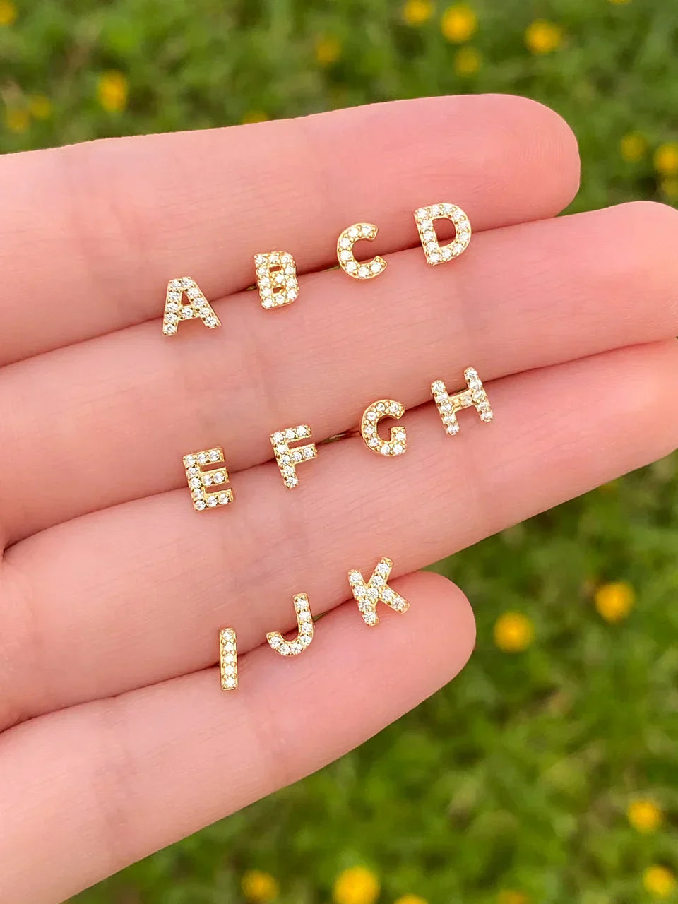 Initial Earring, 1 pc. | 16k Gold