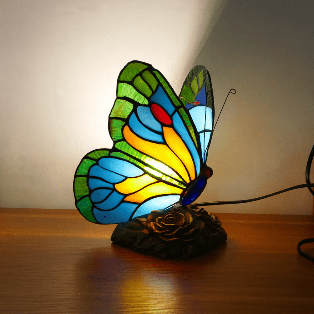 Artistic Blue Butterfly Lamp