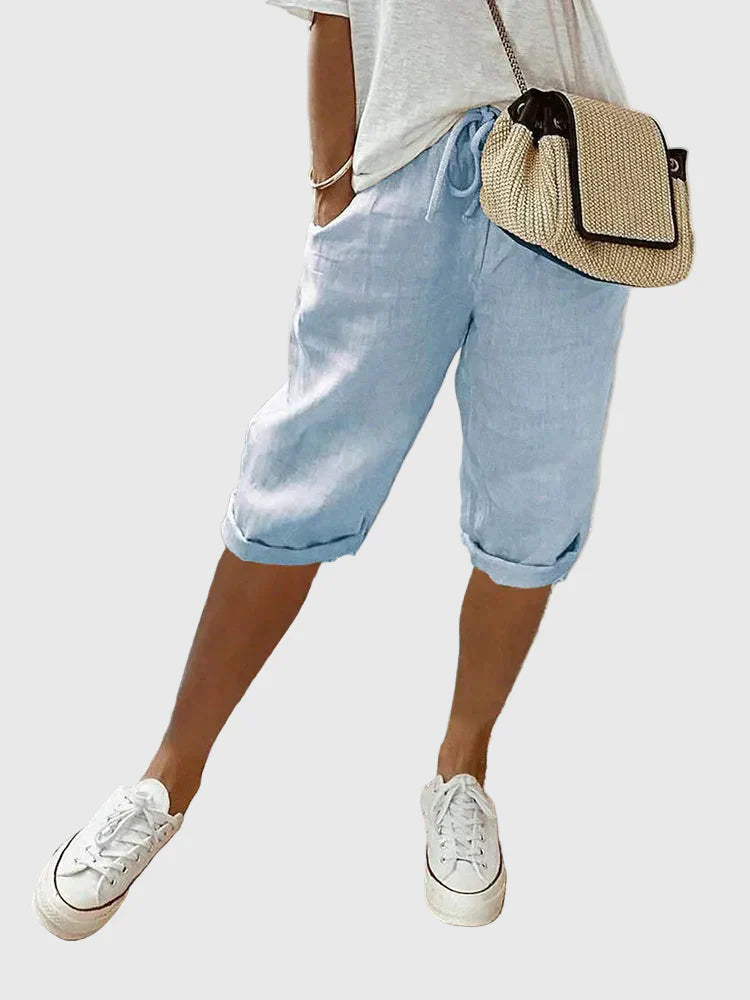 Grace™ | Light Cotton-Linen Shorts