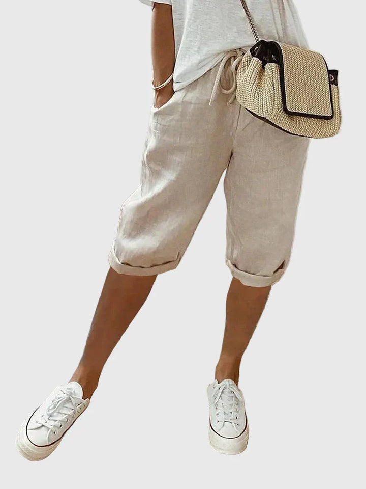 Grace™ | Light Cotton-Linen Shorts