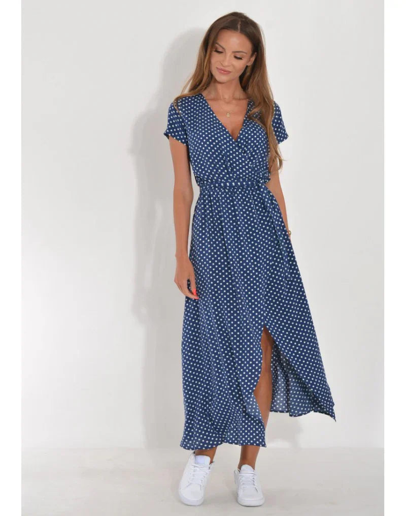 Julia™ | Elegant Dress with V-Neck & Shaping Cut