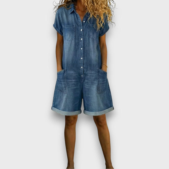 Joan | Vintage Short Denim Overall