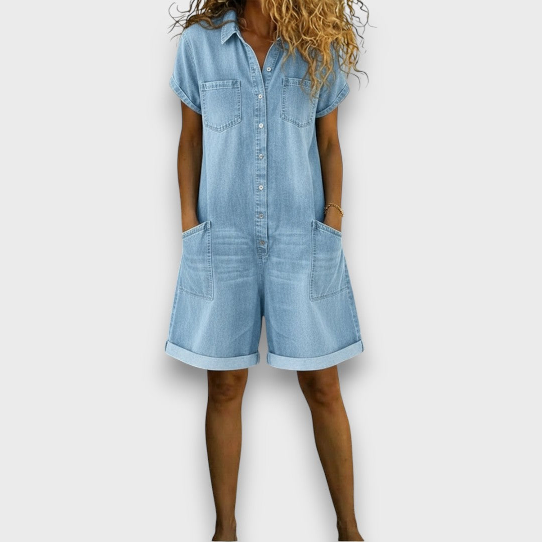 Joan | Vintage Short Denim Overall