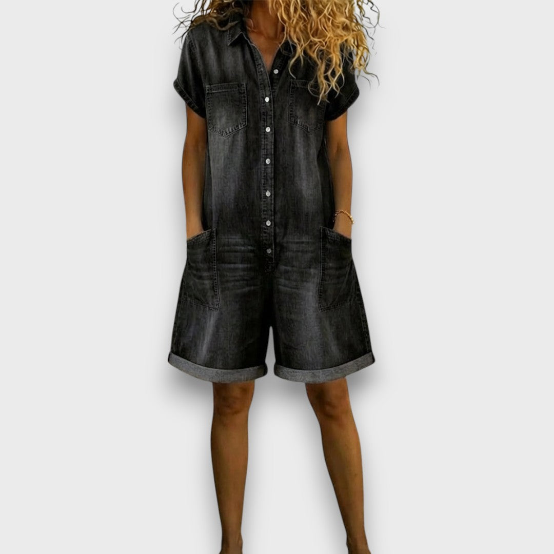 Joan | Vintage Short Denim Overall