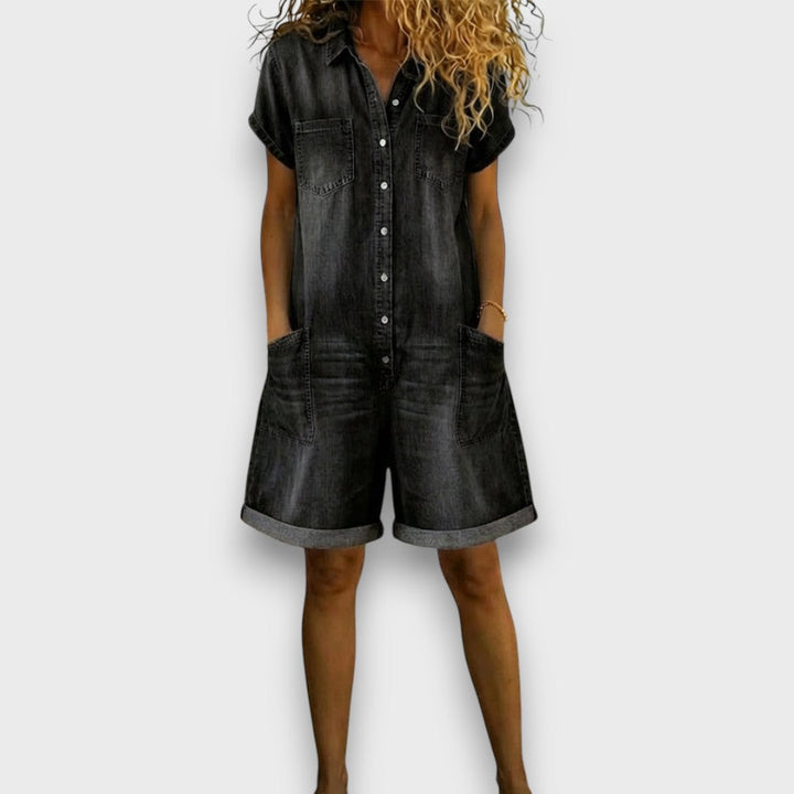 Joan | Vintage Short Denim Overall
