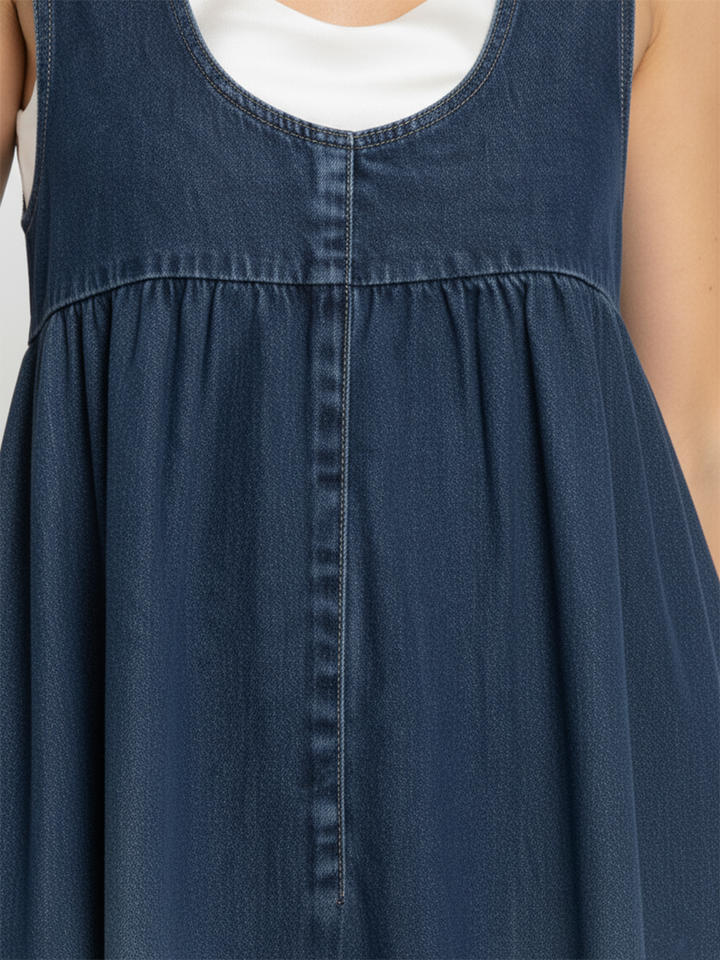 Karen | Soft Washed Vintage Denim Maxi Dress