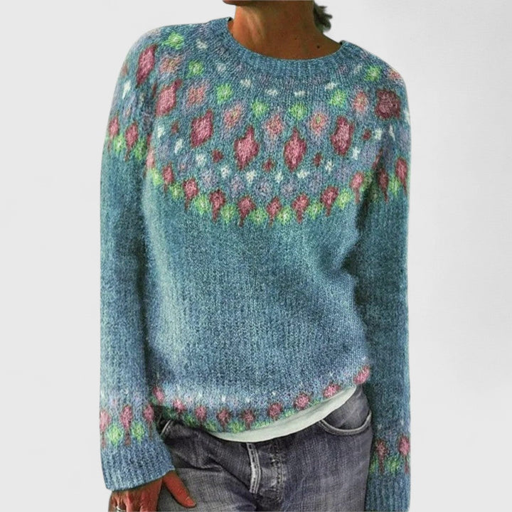 Elwira - Retro Scandinavian Knitted Sweater