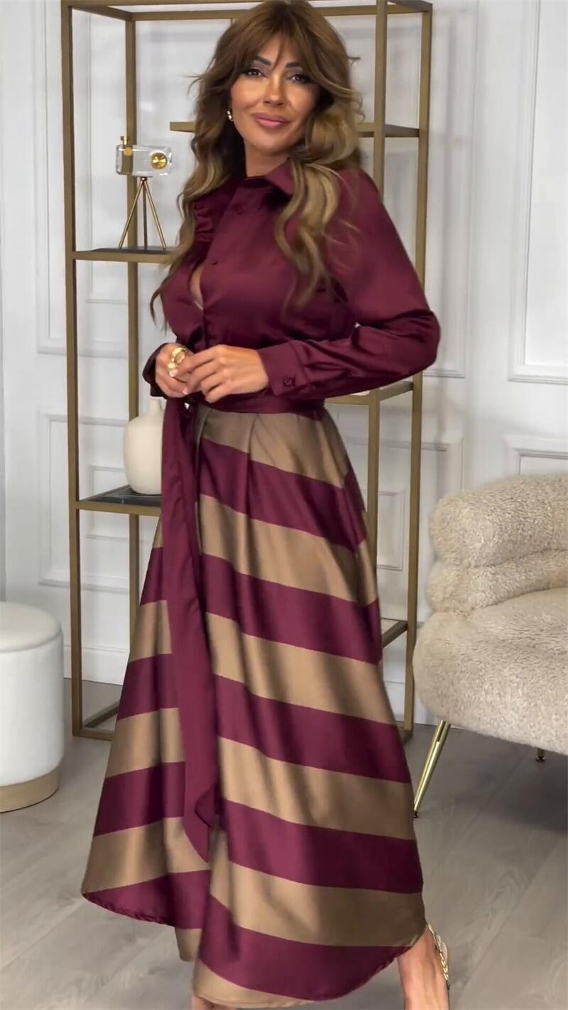 Yvonne | Maxi Abito a Righe