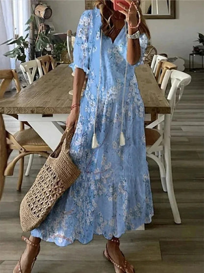 Ava™ | Elegant Boho Dress with Tummy Coverage
